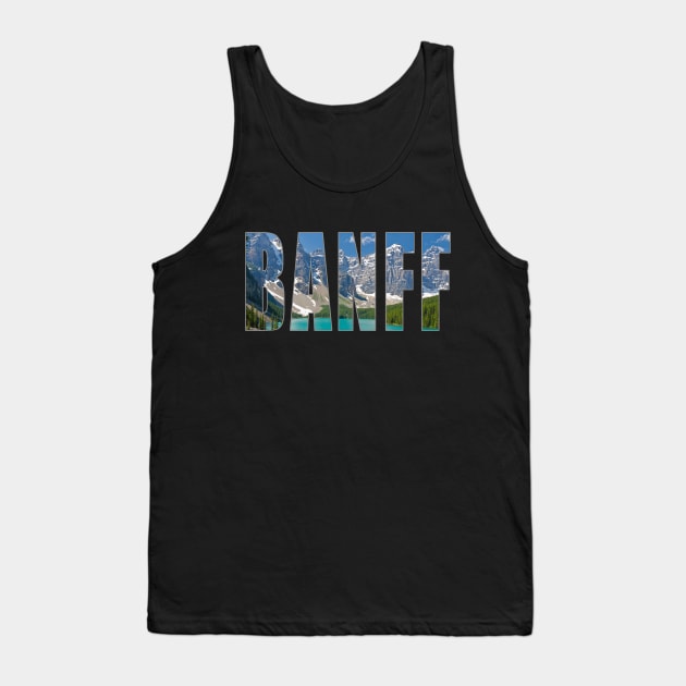 Banff Lake Louise Silhouette Tank Top by swiftscuba